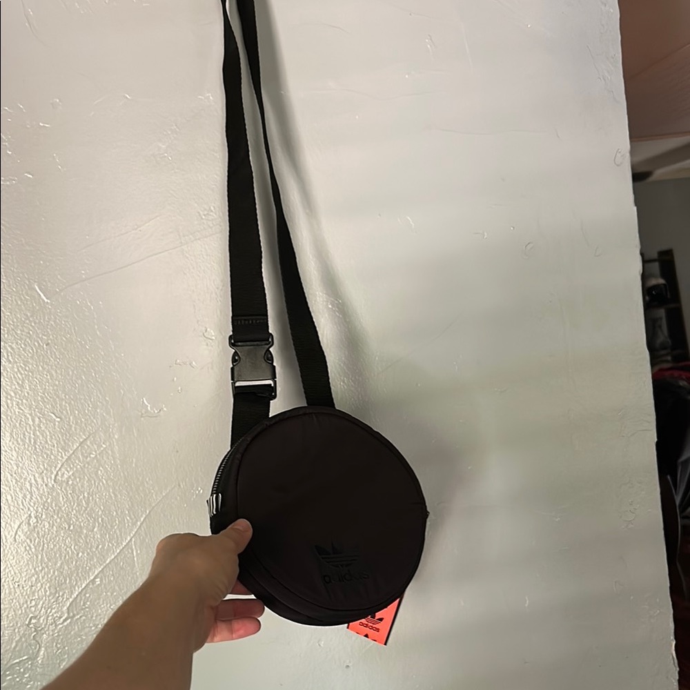 Adidas Black Round Crossbody Bag